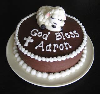 Custom Cakes by Julie: Lamb Baptism Cake