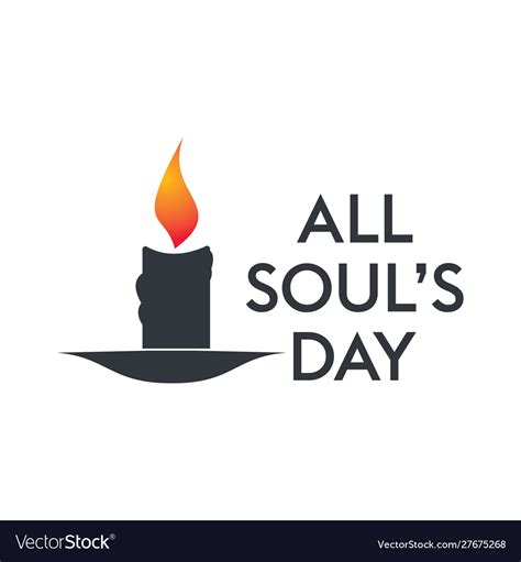 All souls day type design Royalty Free Vector Image