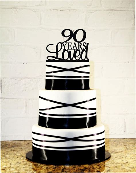 90th Birthday Cake Topper - 90 Years Loved Custom #2466712 - Weddbook