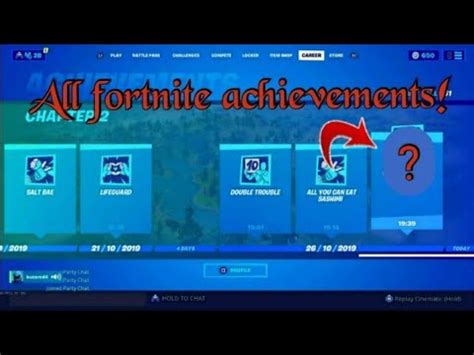 All fortnite achievements in one video! - YouTube