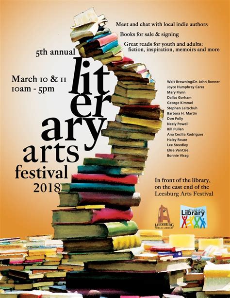 News Release: 5th Annual Literary Arts Festival at Leesburg Library!