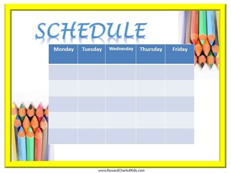 Free daily schedule template - xolerexpert