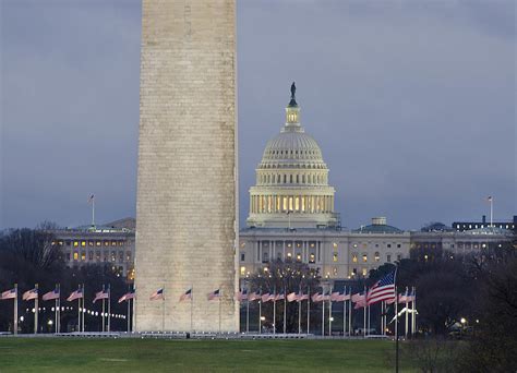 Washington Monument And United States Capitol Buildings - Washington Dc ...