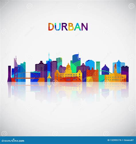 Durban Skyline Silhouette. Vector Design. | CartoonDealer.com #124999793