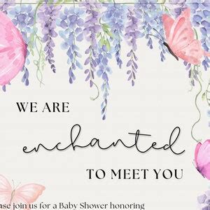 Enchanted to Meet You Baby Shower Invitation - Etsy