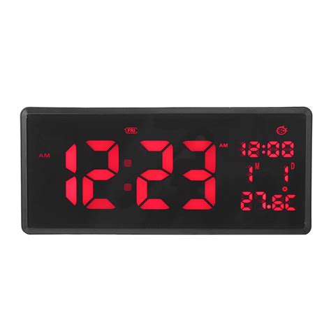 18inch large digital clock with indoor temperature led wall clock calendar with date Sale ...