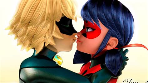 Miraculous Ladybug Speededit Ladybug and Super Cat Noir kissing | Ladybug, Miraculous ladybug ...