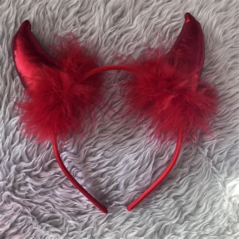 Devil horns headband #devil #cosplay... - Depop