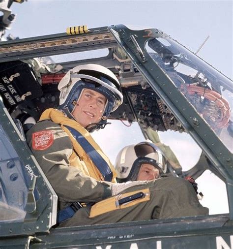 Prince Charles in his helicopter at Yeovilton, Somerset in 1974