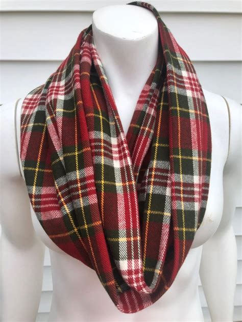 Red and Green Plaid Christmas Scarf | Etsy