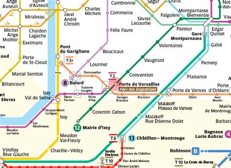 Porte de Versailles station map - Paris Metro