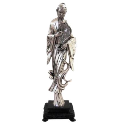 تمثال الرجل الصيني الفضي | D'Argenta | Unique Gifts | Home Decor