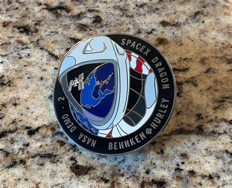 Crew Dragon Demo 2 SpaceX Mission Patch Hard Enamel Pin | Etsy