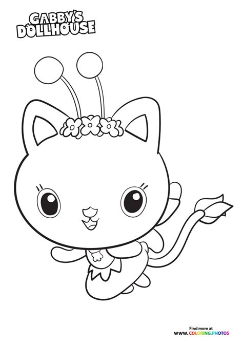 Cakey Cat - Gaby's Dollhouse - Coloring Pages for kids