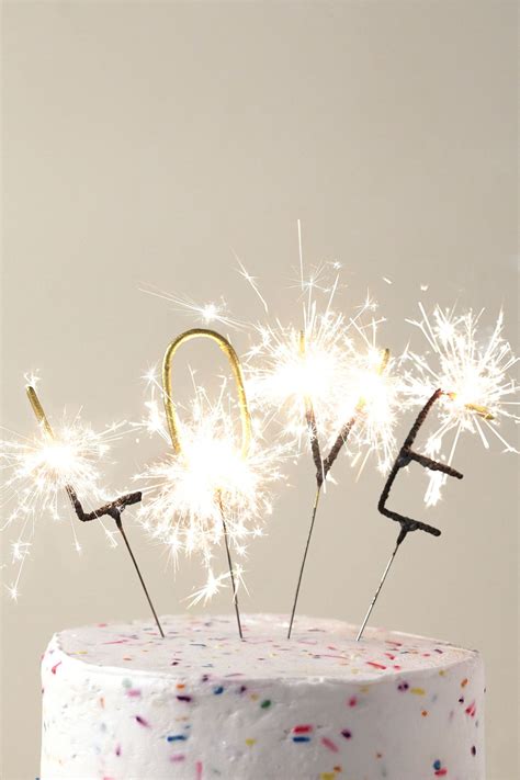 Large Love Sparklers Gold in Décor & Gifts | BHLDN | Sparkler candles ...