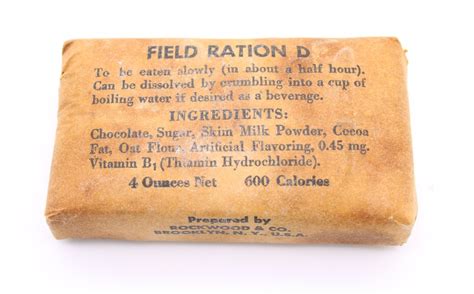 Field Ration D, 1940