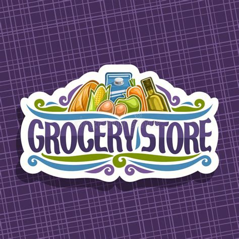 Vector Logo For Grocery Store Stock Vector - Illustration of corn ...