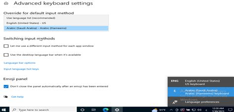 Arabic Keyboard Layout Windows 10