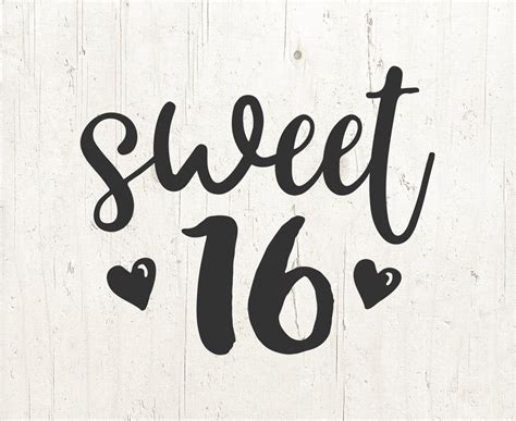 Sweet 16 SVG Sixteenth Birthday SVG 16th Birthday svg, birthday svg, sweet 16 svg files for ...