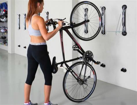 This Wall-Mounted Bike Rack Swivels 160º Side to Side