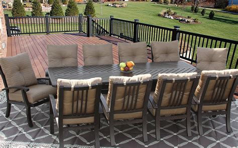 Patio 11pc Dining Set for 10 Person with Rectangle Table - Walmart.com ...