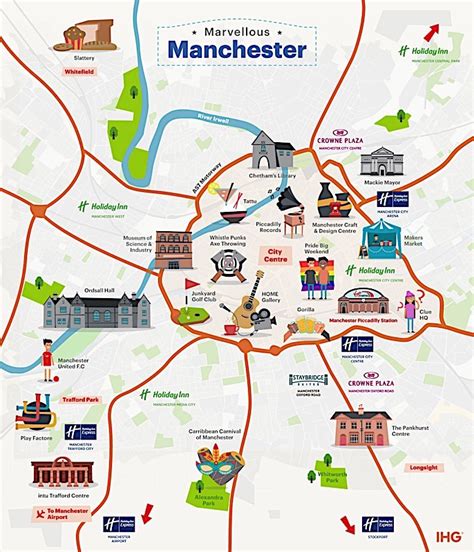 Manchester Attractions Map