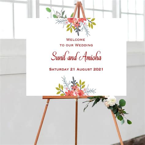 Floral Wedding Welcome Sign – 4