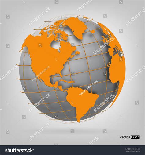 3d Globe World Eps10 Vector Illustration Stock Vector (Royalty Free ...