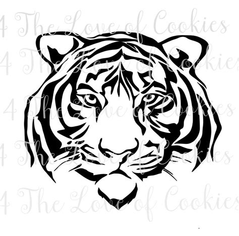 Tiger Mascot Silk Screen Stencils Sports Cookie Stencils - Etsy