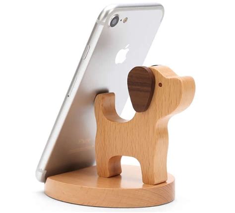 Wooden Dog Shaped Mobile Phone iPad Holder Stand | Wooden projects, Dog ...