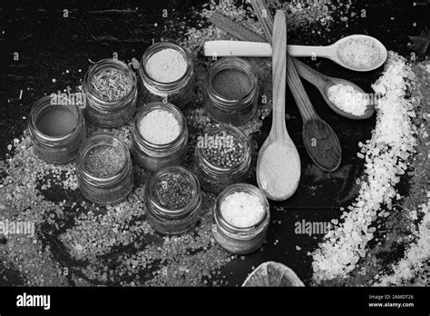 Indian spices collection on white Black and White Stock Photos & Images - Alamy