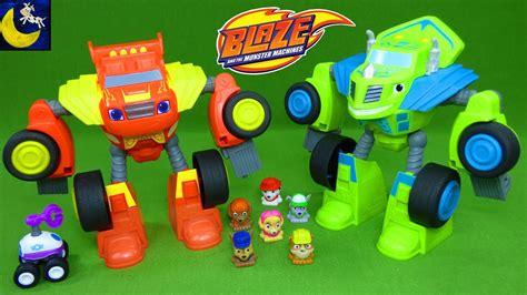 Awesome Blaze and Monster Machines Toys - Robot Riders Watts Zeg Paw Patrol Mashems Teenies ...