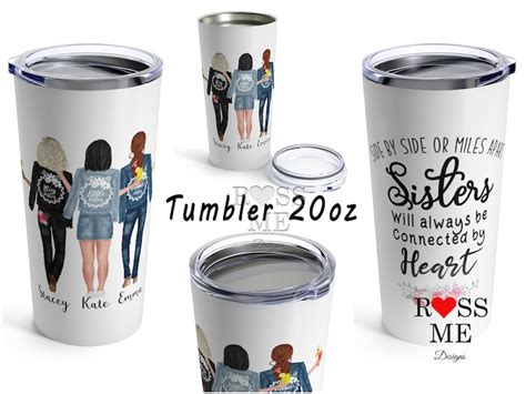 Best Sister Mug Custom 3 Sisters Tumbler or Coffee Mug Long | Etsy