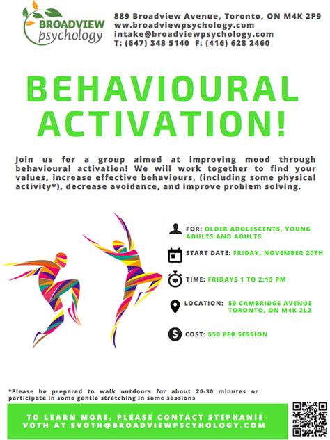 Behavioral Activation Group – Broadview Psychology