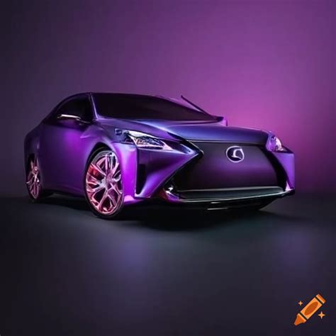 Purple lexus car on Craiyon