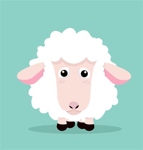 Dessin animé mignon petit mouton 661236 Art vectoriel chez Vecteezy