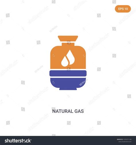 2 color natural gas concept vector icon. isolated two color natural gas ...