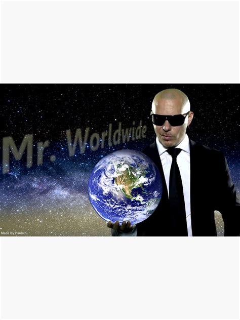 "Pitbull - Mr Worldwide" Sticker for Sale by Viktorjulius | Redbubble