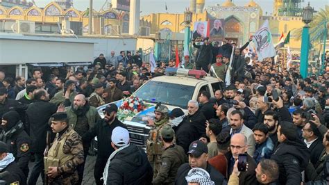 Qasem Soleimani: Mourners gather in Baghdad for funeral