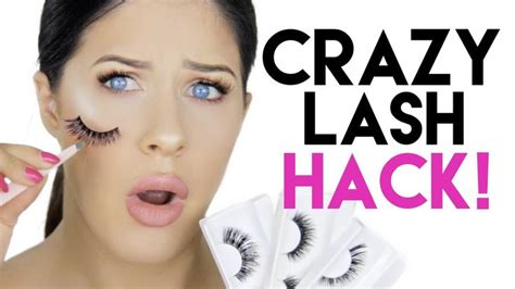 CRAZY FALSE EYELASH HACK FOR NATURAL/COMFORTABLE LASHES!!! | WTF ...