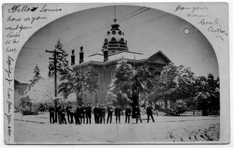 History: Fun in the snow at Mendocino County Courthouse – 1907 – The ...