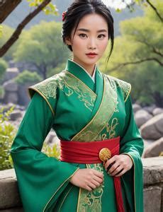 Green Mulan Costume Face Swap ID:2311890