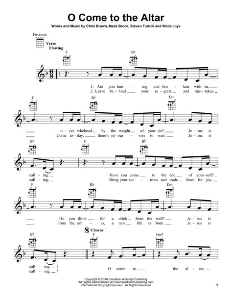 Elevation Worship "O Come To The Altar" Sheet Music Notes | Download ...