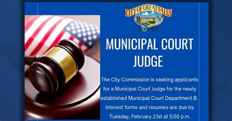 Applications being accepted for a Municipal Court Judge