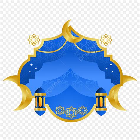Islam Border Clipart PNG Images, Islamic Frame Border Gold Blue, Islamic, Border, Gold PNG Image ...