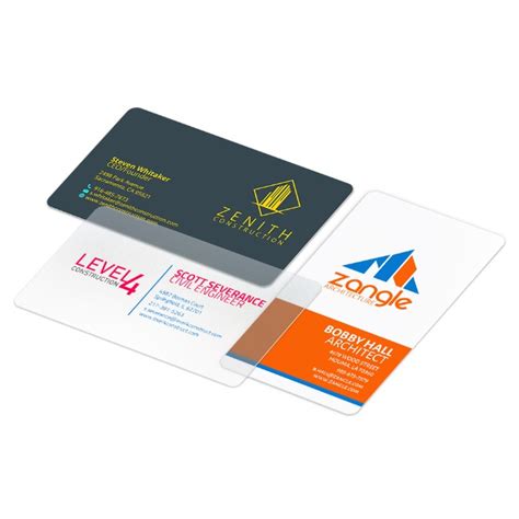 Plastic Business Cards - Print Waterproof and Clear Business Cards ...