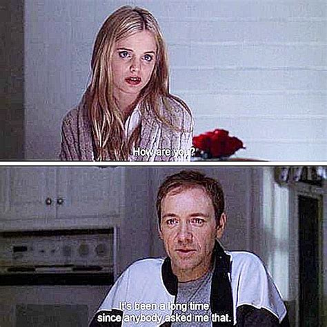 American Beauty (1999). Angela Hayes is played by Mena Suvari and Lester Burnham is played by ...