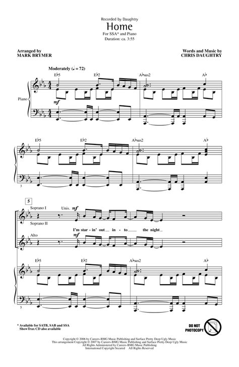 Home By Daughtry Daughtry - Digital Sheet Music For - Download & Print HX.263716 | Sheet Music Plus