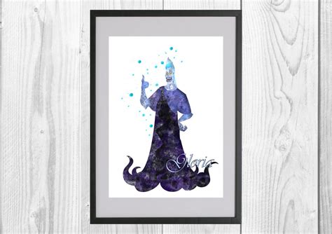 Digital file, Disney Hercules Hades print, poster watercolor nursery ...