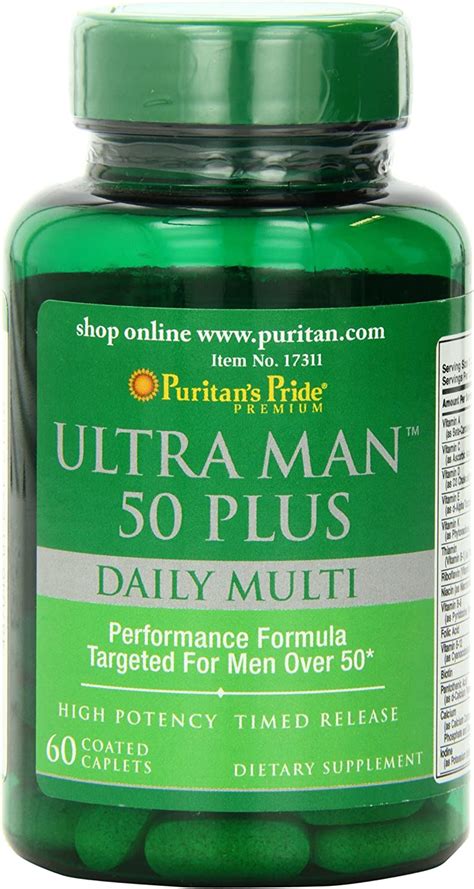 High Performance Multivitamins for Over 50+ Men by Puritan's Pride